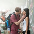 Left to right: Jonny Weston is David Raskin and Sofia Black D'Elia is Jessie Pierce in PROJECT ALMANAC, from Insurge Pictures, in association with Michael Bay.