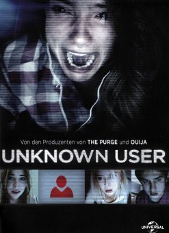 Unfriended Unknow User Found Footage DVD Film Poster